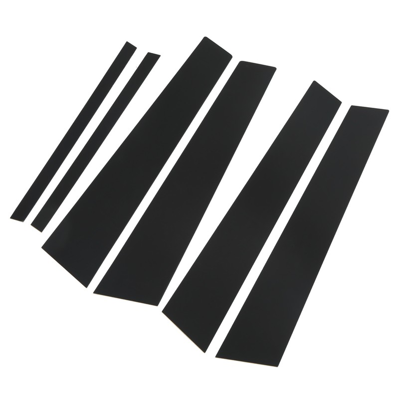 6PCS Door Window B C Pillar Cover Trim Glossy Black