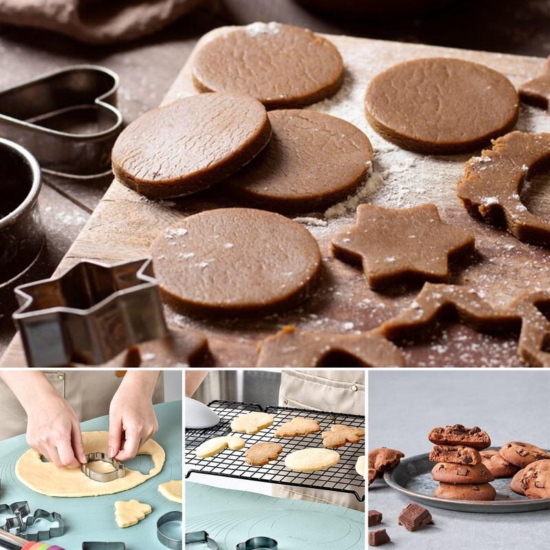 BAIYSFFG 8PCS Easter Cookie Cutters,Cookie Cutter Set Stainless Steel Rabbit,