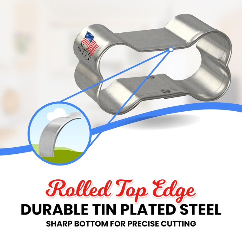 Dog Bone Cookie Cutter 2 in B1621 - Foose Cookie