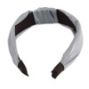 Wide Chunky Metallic Silver PU Leather, Faux Leather Knot Hair