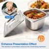 Philbinden 4 Pack Stainless Steel Hotel Pans 1/6 Size 4