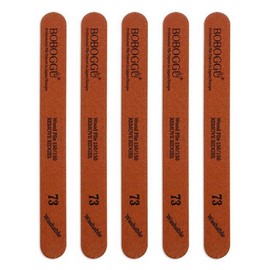 Boboku Wood Pro Nail File 73, Mixed Colors, 5 Pieces / 보보꾸 우드 프로 손톱 파일 73, 혼합색상, 5개