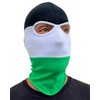 No Face No Name Balaclava in Black White Green Striped