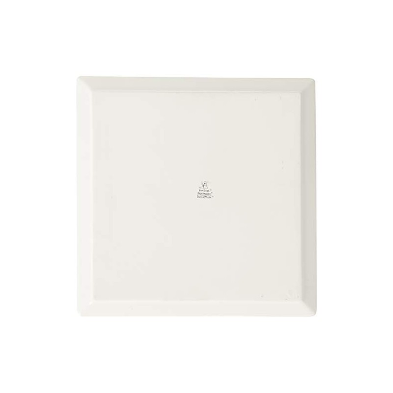 Fortessa Fortaluxe SuperWhite Vitrified China Dinnerware, Tavola 12-Inch Square Flat