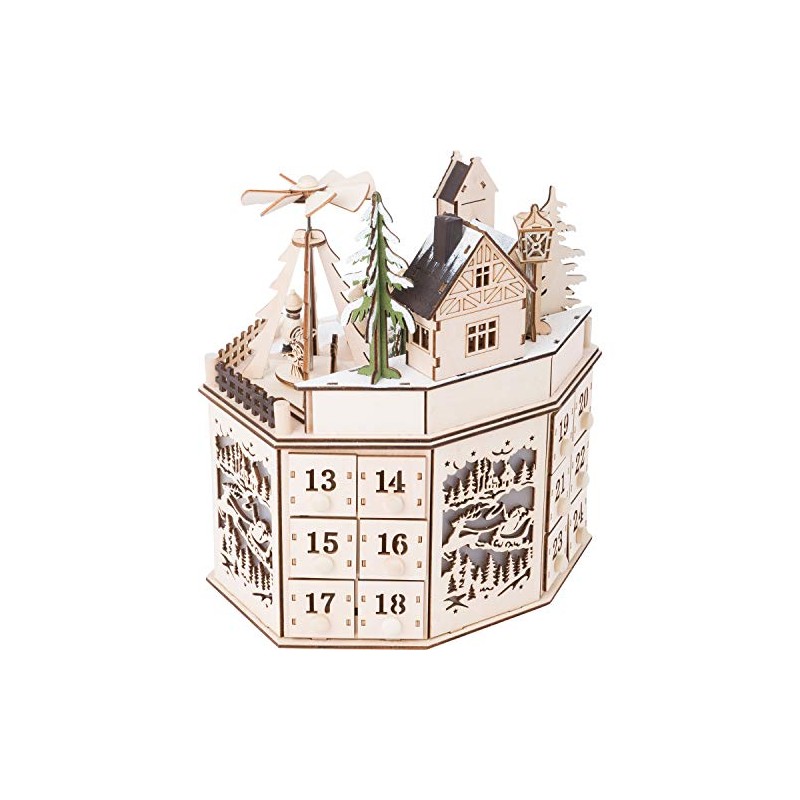 Small foot Advent calendar with pyramid.