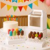 BOHUIZ 12Pcs Portable Cake Pop Holder Boxes, White Candy Boxes