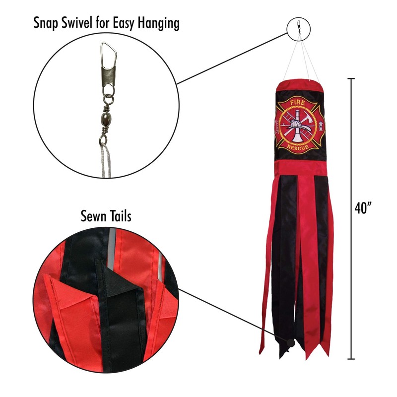 In the Breeze Fire Rescue Windsock, 40-Inch