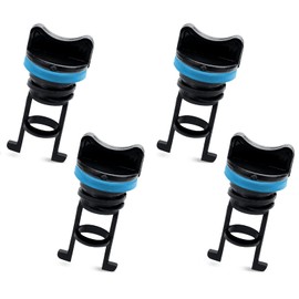 BOXOB 4pcs Kayak Plugs, 2.13x1in Nylon Lifetime Kayak Drain Scupper Plugs with 3/4in Thread Boat Drain Stoppers for Canoe Dinghy Boat (Blue)