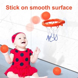 Bathing Toy Bathtub Basketball Hoop, Suitable for Preschool Children, The Suction Cup is Easy to Install, There are Fun Game Gifts in The Bathroom, Including 3 Balls