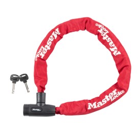 3ft Long x 5/16in (8mm) Diameter Hardened Steel Chain with Integrated Keyed Lock