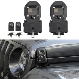 Anti-Theft Hood Latches Catch for Jeep Wrangler JL JLU Gladiator JT 4XE 2018 2019 2020 2021 2022 2023 2024 2025 Rubicon Sahara U.S. Flag