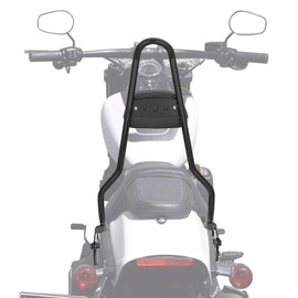Wsays 22.25" Tall Sissy Bar One-Piece Passenger Backrest w/Pad Detach Compatible with Harley Softail Fat Bob FXFB 114 FXFBS 2018-2024, Gloss Black