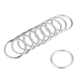 sourcing map O Ring Buckle 30mm(1.2") ID 3mm Thickness Zinc Alloy O-Rings for Hardware Bags Belts Craft DIY Accessories, Silver Tone 10pcs