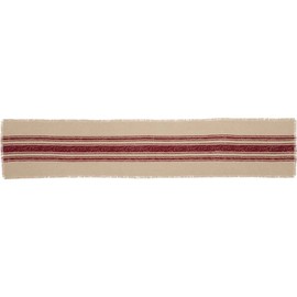 Yuletide Burlap Red Stripe Runner 12x72