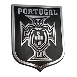 Portugal Crest Black Chrome Plastic car Emblem Decal Sticker Crest PortBC