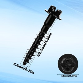 Tinoaly 6pcs Air Box Bolt Screws BAS01003, Carbon Steel Engine Air Filter Housing Fasteners Replace Part Number 6509605AA & 11549031 Suitable Accessories for Ram and More (Black)