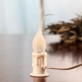 Unbranded Set of 4 White Electric 4-1/2" Tall Welcome Candle Lamps