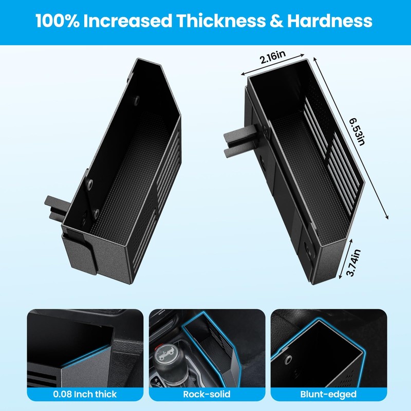 DIAMOOKY Upgraded Metal Magnetic Center Console Organizer for Jeep Wrangler