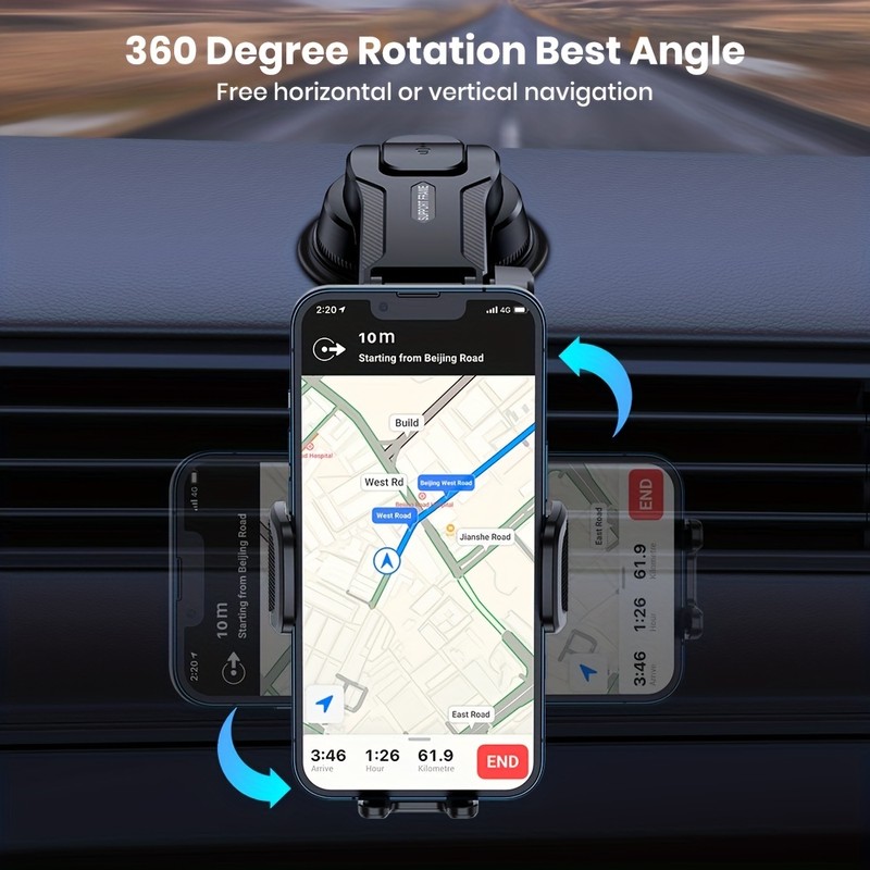 TOPK D38-C Car Phone Holder Mount, Upgraded Adjustable Horizontally And
