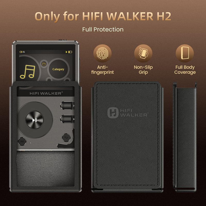 Protective PU Leather Case for H2 Portable HiFi Music Player,