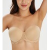 Lemorosy Women's Plus Size Full Coverage Lace Strapless Bra Underwire
