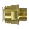 John Guest Brass Male Connector BSP - 10mm x 1/2