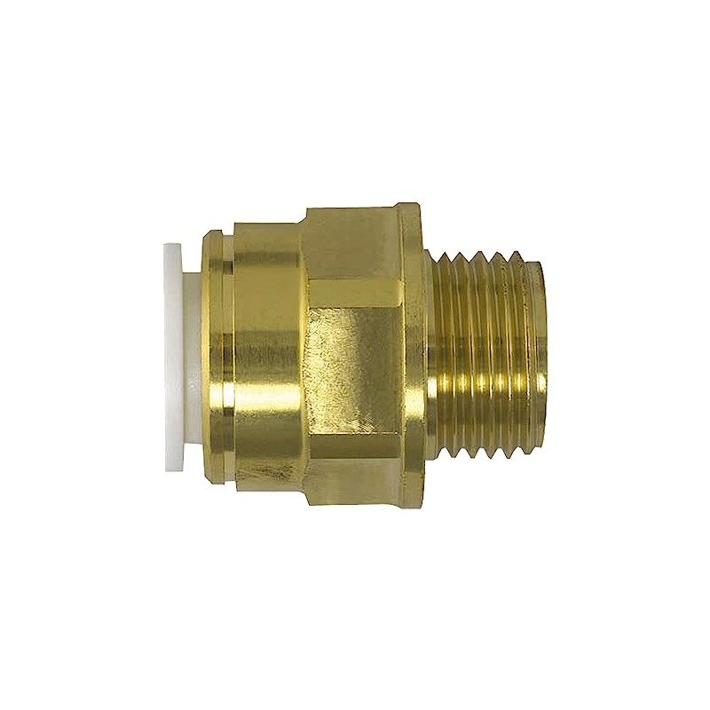 John Guest Brass Male Connector BSP - 10mm x 1/2