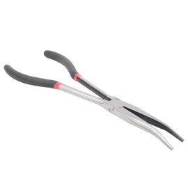 fasient1 Extra Long Nose Pliers 280mm Extended Grip Pliers 25 Degree Curved Long Nose Pliers Angle Extension Clamp Hand Tool