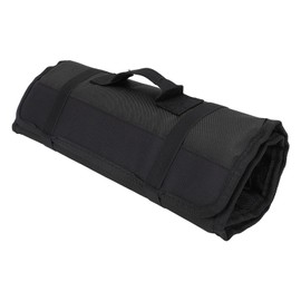 Bolsa para Cuchillos de Chef, Bolsa Enrollable para Cuchillos de Chef que Ahorra Espacio, 20 Ranuras, Ligera para la Cocina Casera (BLACK)