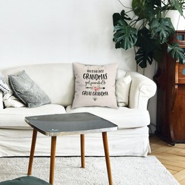 PUHEI Promoted to Great Grandma Pillow Covers 18x18,Pregnancy Announcement for Great Grandma Grandparents,Great Grandma to Be Gifts,New Great Grandma Gifts,Great Grandma Baby Announcement Gifts