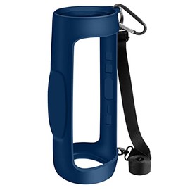 Silicone Case Cover for JBL Charge 4 Portable Waterproof Wireless Bluetooth Speaker, Travel Gel Soft Skin,Waterproof Rubber Carrying Pouch with Strap (Blue)