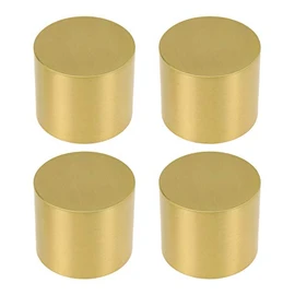 Geesatis 4 Pcs Copper Gold Furniture Pads Floor Protector Chair Feet Pad Table Leg Cap, 1.4 x 1.2 inch / 35 x 30 mm