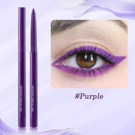 Purple & Black Eyeliner Waterproof Long-Lasting Smooth Application Makeup Tool Smudge Proof（2PCS）