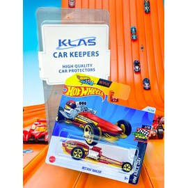 Hot Wheels Rockin' Railer (Red & Gold Let's Race) 2/10 HW Race Day - 2024-75/250 (Short Card) - COMES IN A GENUINE KLAS CAR KEEPER PROTECTOR CASE - HTD26