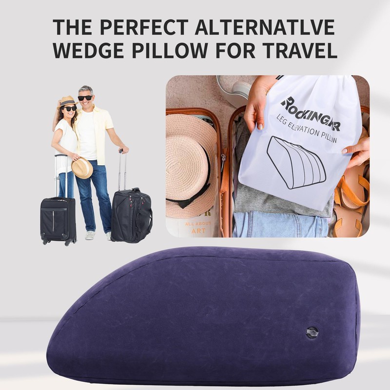 Leg Elevation Pillow, Inflatable Wedge Pillows for Sleeping, Knee Pillow