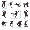 Skateboard Silhouette Pack of 11Different actions Skaters Wall Art Vinyl