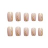 Kamize Medium Fake Nails Square Press on Nails Tips Gold