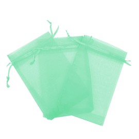 50 Pcs Mint Green 2x3 Sheer Drawstring Organza Bags Jewelry Pouches Wedding Party Favor Gift Bags Gift Bags Candy Bags [Kyezi Design and Craft]