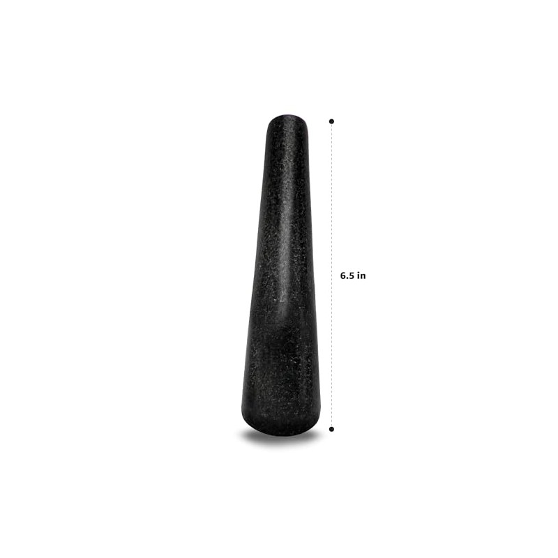 PriorityChef Granite Pestle, Black, 6.5 Inches Long