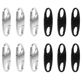 YCHYAN Pack of 12 Zip Fasteners Clip, Zipper Puller Closure Clip, Anti-Theft Backpack Zip Clip for Luggage, Metal Zip Clips, Anti-Theft, for Backpacks