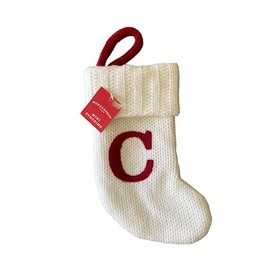 Wondershop Stocking Christmas Stockings Knit Mini White C 8.5" | Christmas Stockings with Initials On Them Embroidered Christmas Stockings Monogrammed Christmas Stocking Stocking Initial Letters