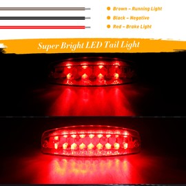 QUASCO Universal 12V Tail Light ATV Taillight Brake Lights Compatible with Yamaha Honda Suzuki 50cc 70cc 90cc 110cc 125cc Tao Tao Scooter Motorcycle