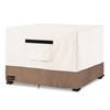 Fire Pit Cover Square, Outdoor Heavy Duty Durable 600D Tear-Resistant