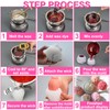 JDH 2 PCS Rose Ball Round Candle Mold 3D Rose