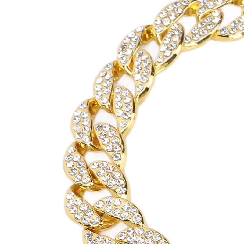 Cuban Bracelet Cuban Boutique Rhinestone Jewelry Hip Hop Couple Bracelet