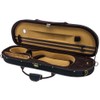 SKY Lightweight Half Moon Shaped Violin Case 4/4 Size (Black/Brown)