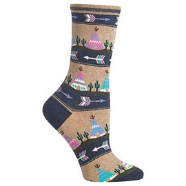 Hot Sox Womens Tee Pee Socks, Denim Heather, 1 Pair, Womens Shoe 4-10