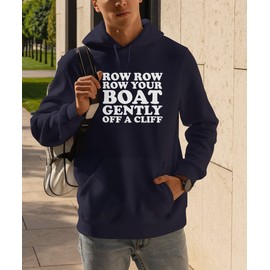 Hippowarehouse Row Row Row Your Boat Gently Off A Cliff Baseball Cap hat Premium Printed 5 Panel OneSize Adults Bottle Green