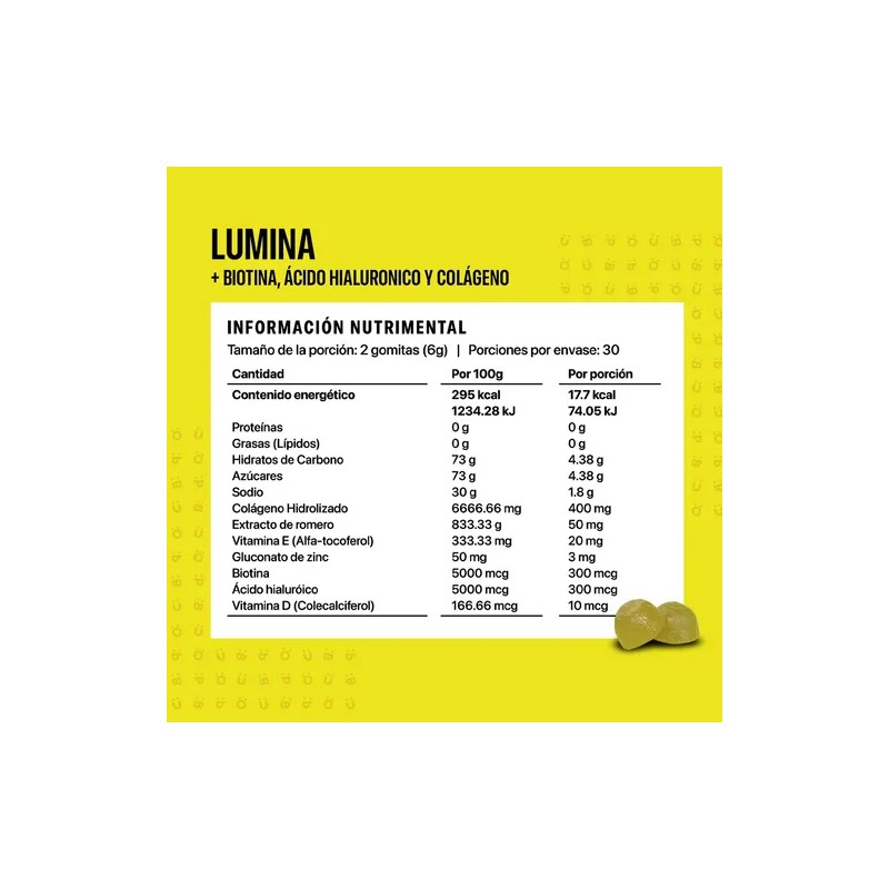 Gummy Life Gomitas Lumina Biotina, Ácido Hialurónico Y Mas