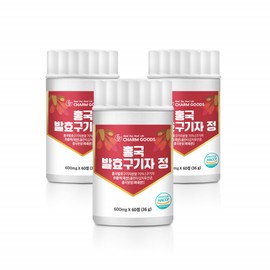 Red yeast fermented goji berry tablets Cheongyang goji berry extract pills 60 tablets 3 boxes / 홍국 발효구기자 정 청양 구기자 추출물 환 60정 3통